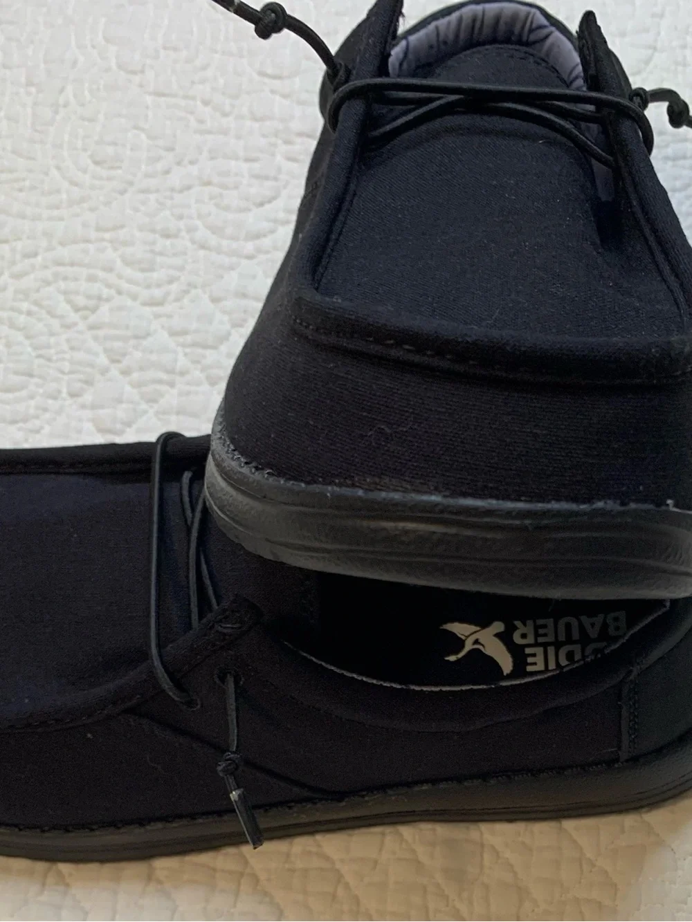Eddie Bauer Black Slip-Canvas Loafers